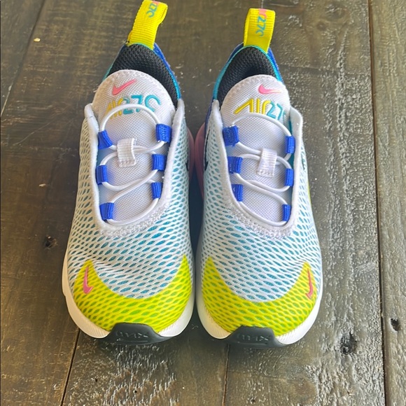 Nike Kids Air Max Shoes - White, Blue, Yellow - Picture 2 of 10